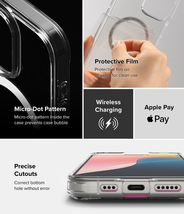 Защитный чехол Ringke Fusion Magnetic для Apple iPhone 16 Pro (8809961789809) - Clear: фото 16 из 16