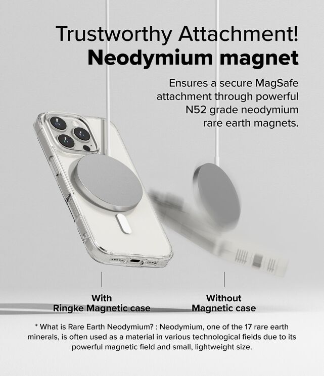 Защитный чехол Ringke Fusion Magnetic для Apple iPhone 16 Pro (8809961789809) - Clear: фото 9 из 16