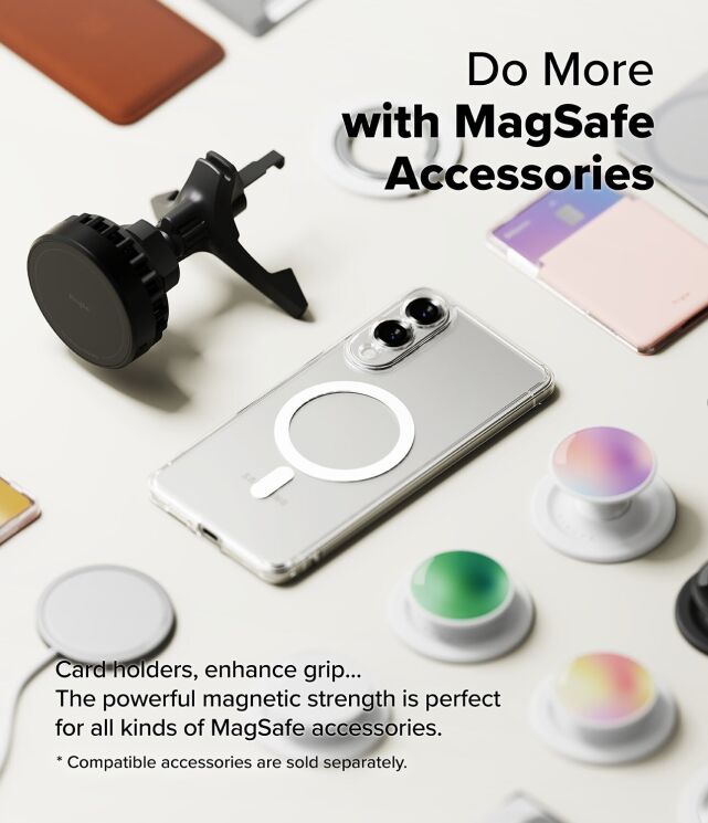 Захисний чохол Ringke Fusion Magnetic для Samsung Galaxy S25 Edge (S937) 8800293854333 - Clear: фото 7 з 19