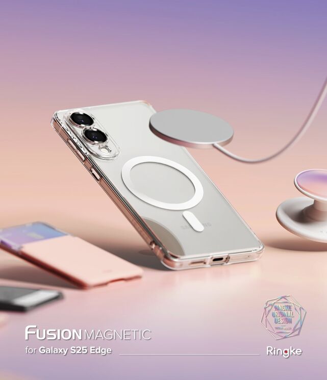 Захисний чохол Ringke Fusion Magnetic для Samsung Galaxy S25 Edge (S937) 8800293854333 - Clear: фото 5 з 19