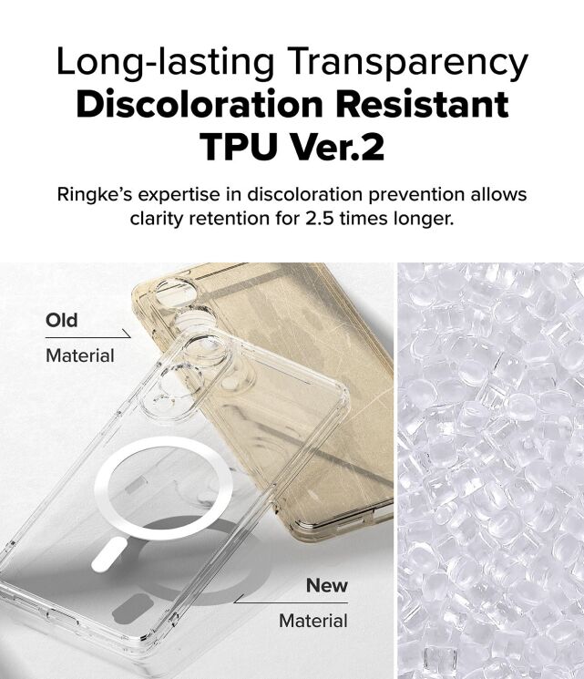 Захисний чохол Ringke Fusion Magnetic для Samsung Galaxy S25 Edge (S937) 8800293854333 - Clear: фото 10 з 19
