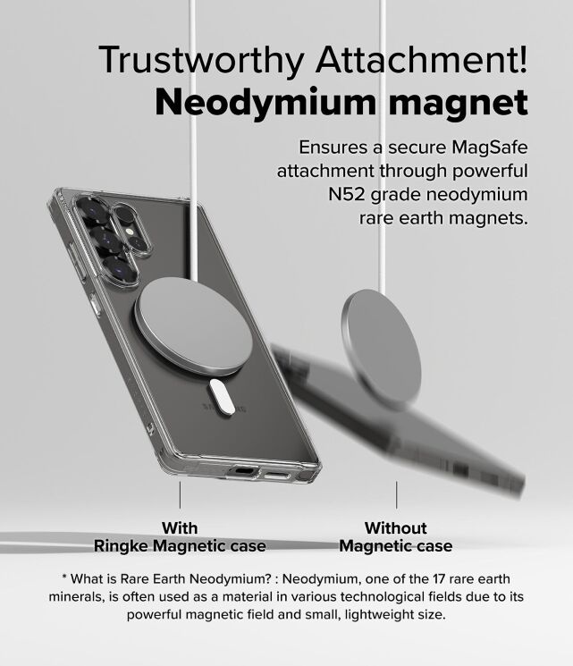 Защитный чехол Ringke Fusion Magnetic для Samsung Galaxy S25 Ultra (S938) 8800274968936 - Clear: фото 5 из 17
