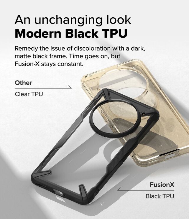 Защитный чехол RINGKE Fusion X для Nothing Phone (3a) Pro (8800293853640) - Black: фото 6 из 10