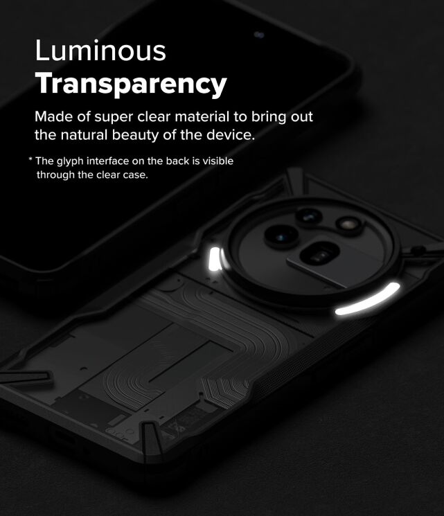 Защитный чехол RINGKE Fusion X для Nothing Phone (3a) Pro (8800293853640) - Black: фото 4 из 10