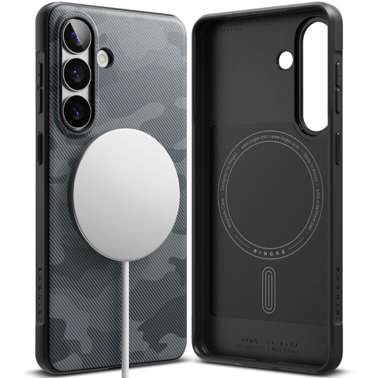 Защитный чехол Ringke Onyx Magnetic (FP) для Samsung Galaxy S26 (S942) 8800328816534 - Camo Black: фото 1 из 16