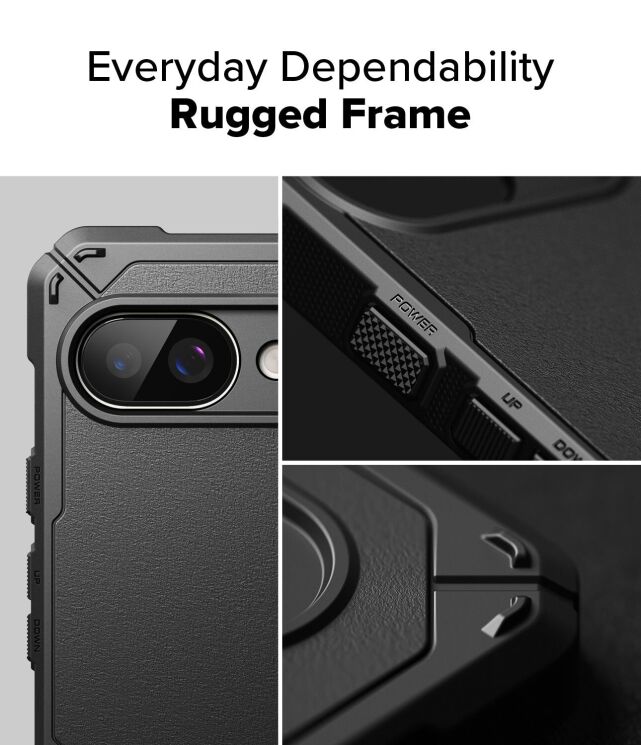 Захисний чохол Ringke Rugged Gear для Google Pixel 9a (8800293853411) - Black: фото 4 з 11