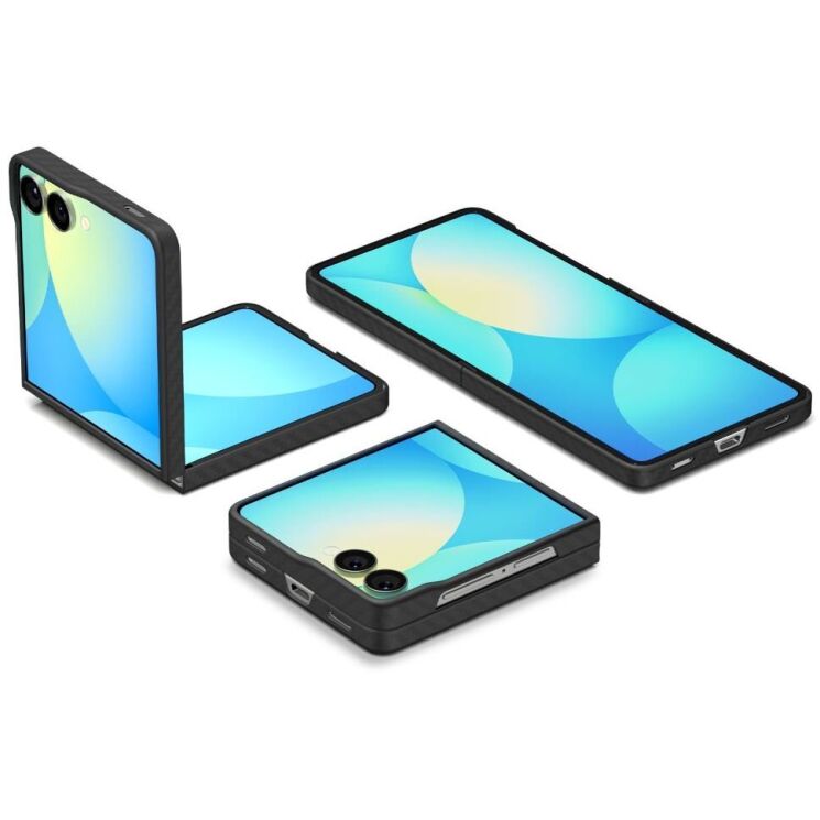 Защитный чехол Spigen (SGP) AirSkin Aramid для Samsung Galaxy Flip 7 (ACS09564) - Black: фото 5 из 22