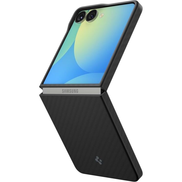 Защитный чехол Spigen (SGP) AirSkin Aramid для Samsung Galaxy Flip 7 (ACS09564) - Black: фото 2 из 22