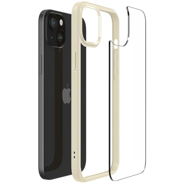 Защитный чехол Spigen (SGP) Crystal Hybrid для Apple iPhone 15 Plus - Sand Beige: фото 4 из 14