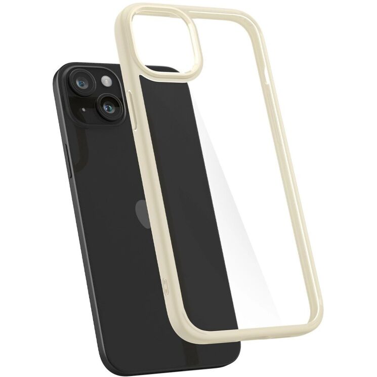 Защитный чехол Spigen (SGP) Crystal Hybrid для Apple iPhone 15 Plus - Sand Beige: фото 3 из 14