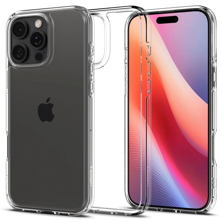 Защитный чехол Spigen (SGP) Crystal Hybrid для Apple iPhone 16 Pro Max (ACS08028) - Crystal Clear: фото 1 из 13