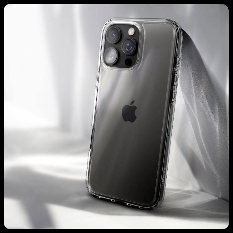 Защитный чехол Spigen (SGP) Crystal Hybrid для Apple iPhone 16 Pro Max (ACS08028) - Crystal Clear: фото 9 из 13