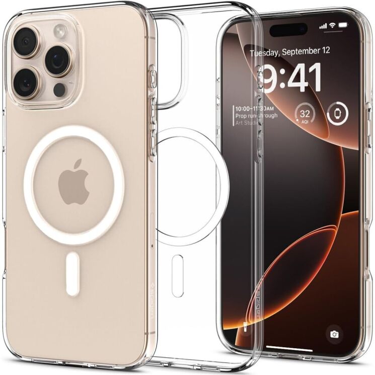 Защитный чехол Spigen (SGP) Liquid Crystal (MagFit) для Apple iPhone 16 Pro - White: фото 1 из 9