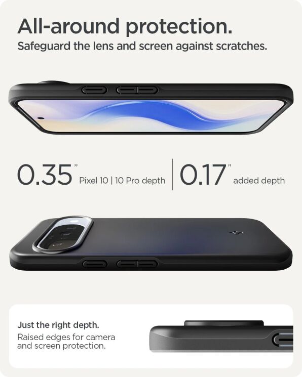 Захисний чохол Spigen (SGP) Thin Fit (MagFit) для Google Pixel 10 / 10 Pro (ACS09699) - Black: фото 17 з 19