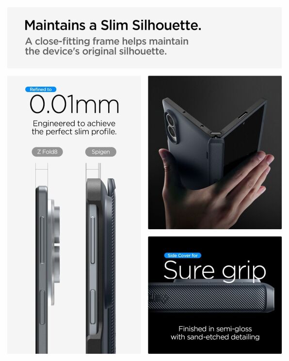 Защитный чехол Spigen Slim Armor Pro (MagFit) для Samsung Galaxy Fold 8 (ACS11951) - Metal Slate (424555L) Защитный чехол Spigen Slim Armor Pro (MagFit) для Samsung Galaxy Fold 8 (ACS11951) - Metal Slate: фото 11 из 14