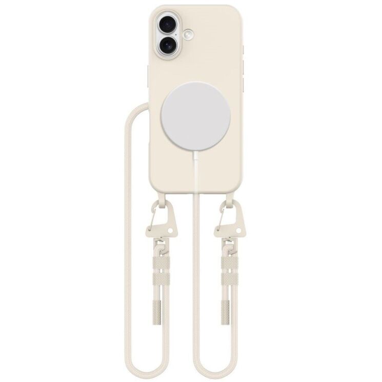 Защитный чехол Tech-Protect Magnecklace MagSafe для Apple iPhone 16 - Cosmic Latte: фото 2 из 6