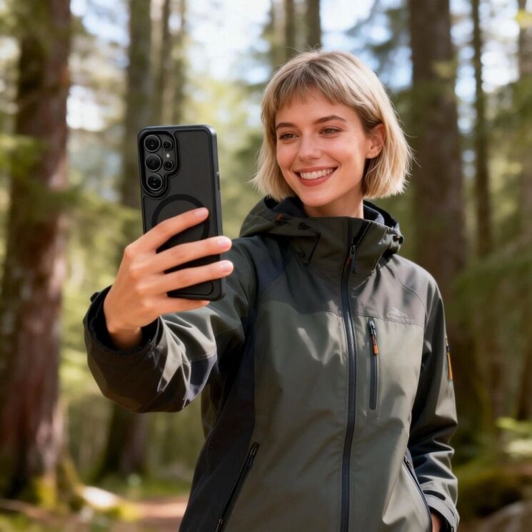 Защитный чехол Tech-Protect MagRack MagSafe для Samsung Galaxy S26 Ultra (S948) - Matte Black: фото 7 из 9