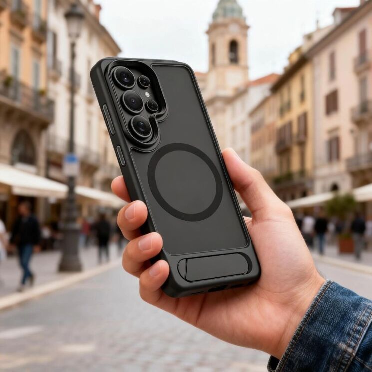 Защитный чехол Tech-Protect MagRack MagSafe для Samsung Galaxy S26 Ultra (S948) - Matte Black: фото 9 из 9