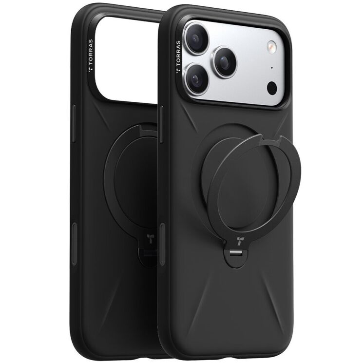 Захисний чохол TORRAS Ostand Spin Fusion для Apple iPhone 17 Pro - Black: фото 2 з 7