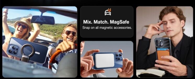 Защитный чехол TORRAS Sparka MagSafe для Apple iPhone 15 Pro Max - Transparent: фото 10 из 10