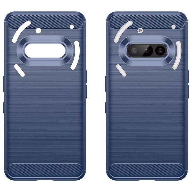 Защитный чехол UniCase Carbon для Nothing Phone (3a) - Blue: фото 2 из 12