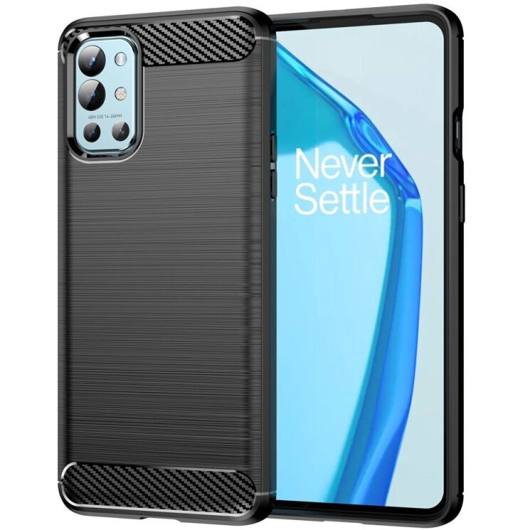 Защитный чехол UniCase Carbon для OnePlus 9R - Black: фото 1 из 9