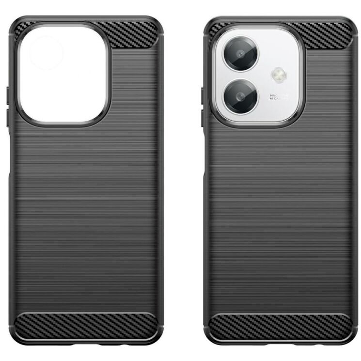 Защитный чехол UniCase Carbon для OPPO A3x / A3 / A40m - Black: фото 2 из 11