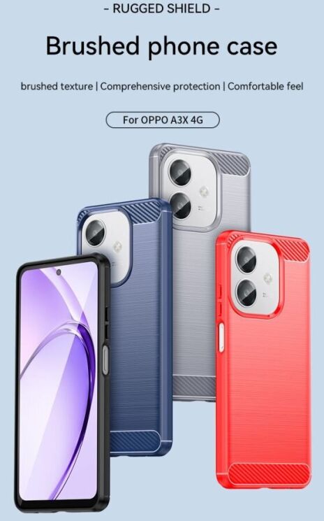 Защитный чехол UniCase Carbon для OPPO A3x / A3 / A40m - Black: фото 9 из 11