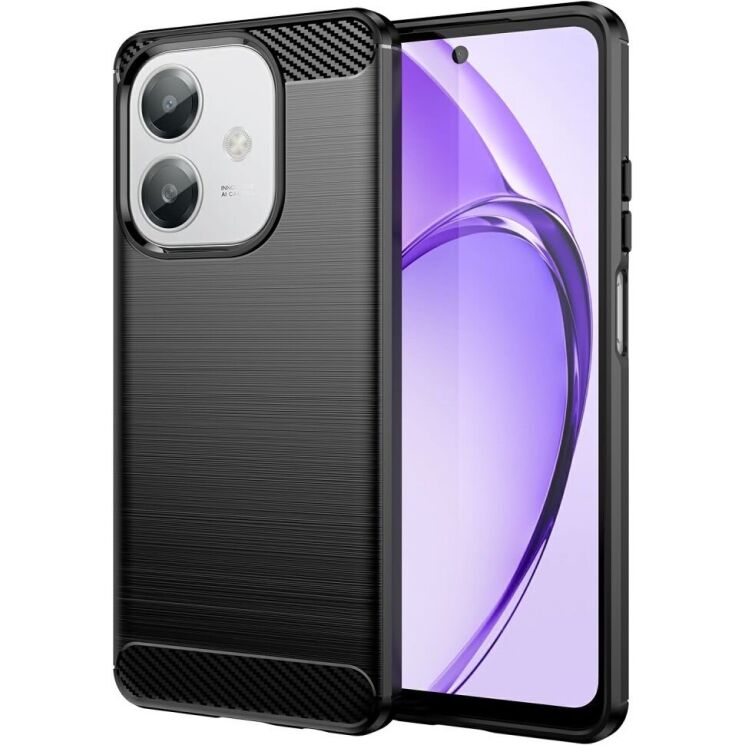 Защитный чехол UniCase Carbon для OPPO A3x / A3 / A40m - Black: фото 1 из 11