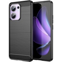 Защитный чехол UniCase Carbon для OPPO Reno 13 F/FS 5G - Black: фото 1 из 8