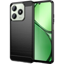 Защитный чехол UniCase Carbon для Realme C63 / C61 / Note 60x - Black: фото 1 из 10