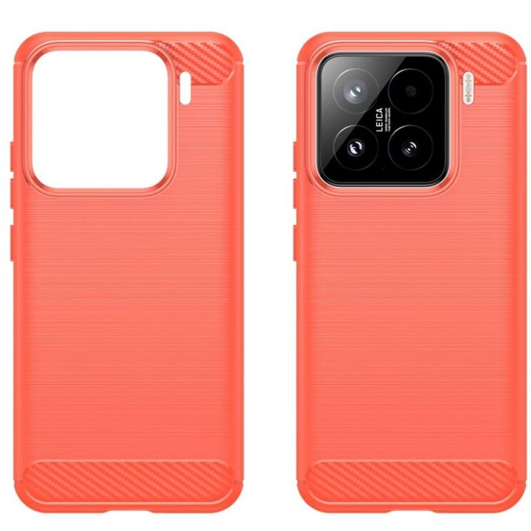 Захисний чохол UniCase Carbon для Xiaomi 15 - Red: фото 2 з 8