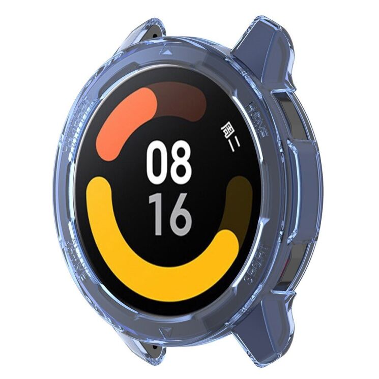 Защитный чехол UniCase Clear Cover для Xiaomi Watch S1 Active - Transparent Blue: фото 2 из 8