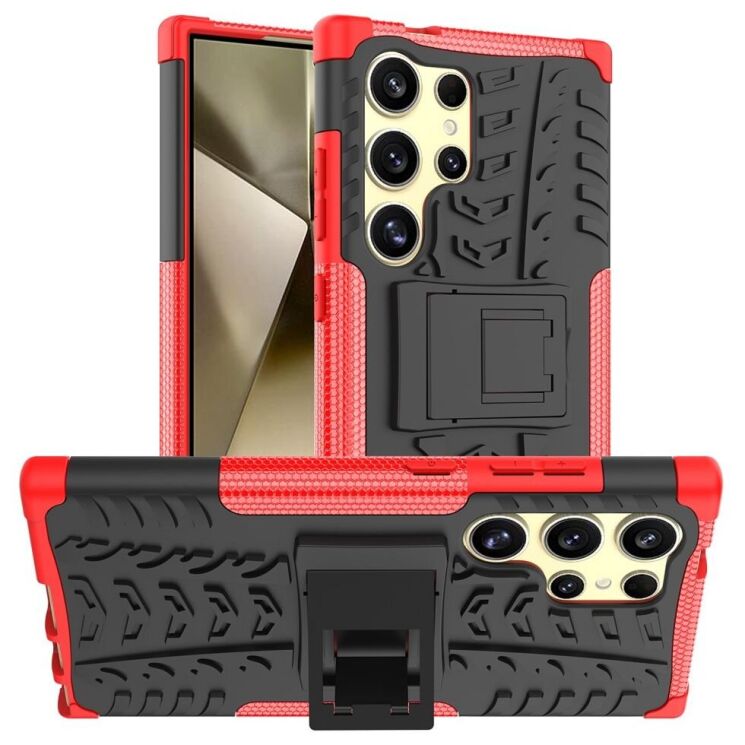 Защитный чехол UniCase Hybrid X для Samsung Galaxy S24 Ultra (S928) - Red: фото 1 из 17