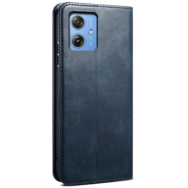 Защитный чехол UniCase Leather Wallet для Motorola G55 - Blue: фото 6 из 7