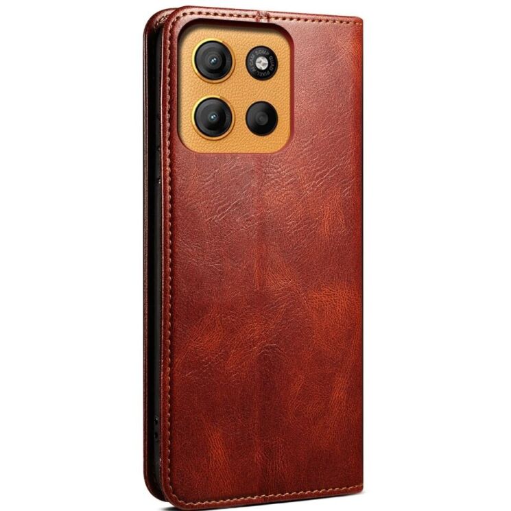 Защитный чехол UniCase Leather Wallet для Motorola Moto G15 - Brown: фото 6 из 7