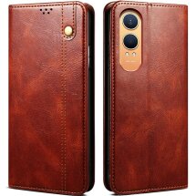 Защитный чехол UniCase Leather Wallet для OnePlus Nord CE 4 Lite - Brown: фото 1 из 6