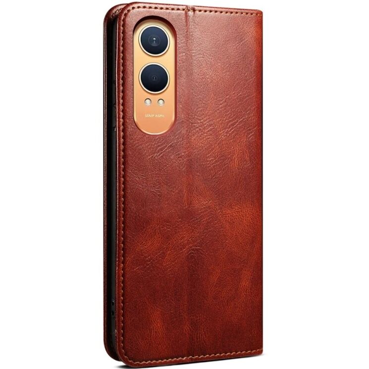 Защитный чехол UniCase Leather Wallet для OnePlus Nord CE 4 Lite - Brown: фото 5 из 6
