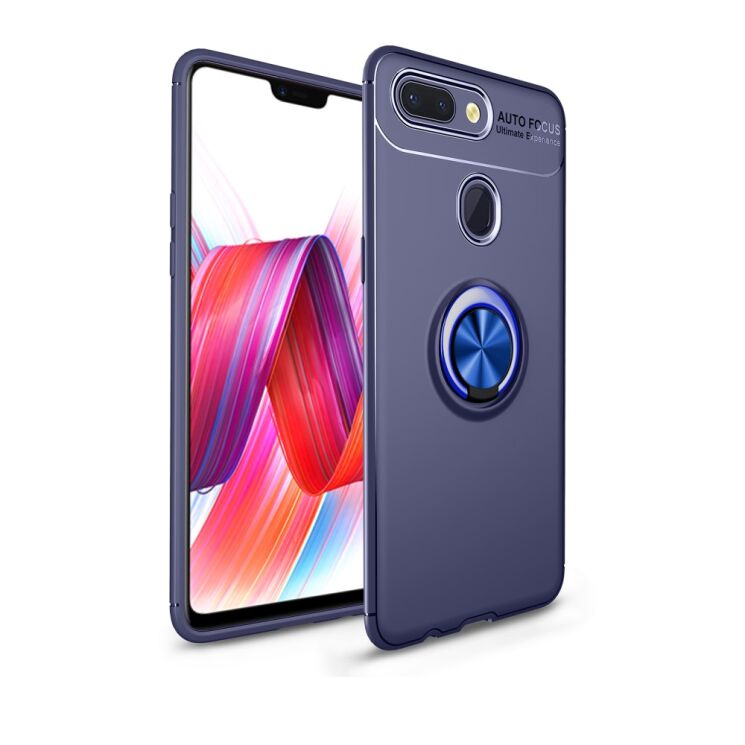 Чехол с магнитным кольцом UniCase Magnetic Ring для Xiaomi Mi 8 Lite - Blue: фото 1 из 8