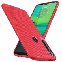 Защитный чехол UniCase Twill Soft для Motorola Moto G8 Play / One Macro - Red: фото 1 из 8