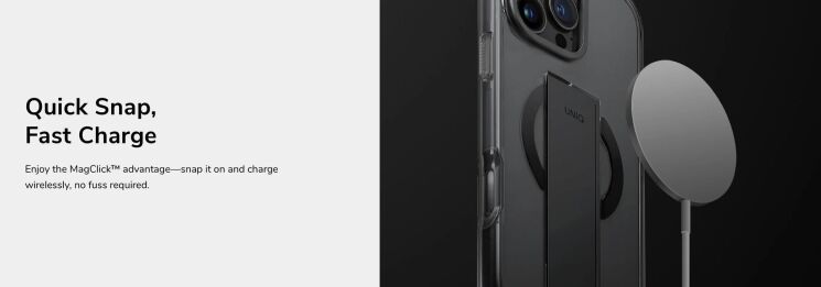 Защитный чехол UNIQ Heldro Max для Apple iPhone 16 Pro - Vapour Smoke: фото 7 из 7
