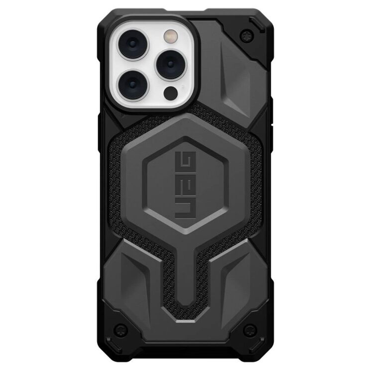 Защитный чехол URBAN ARMOR GEAR (UAG) Monarch Pro Kevlar MagSafe для Apple iPhone 14 Pro Max - Kevlar Silver: фото 1 из 6