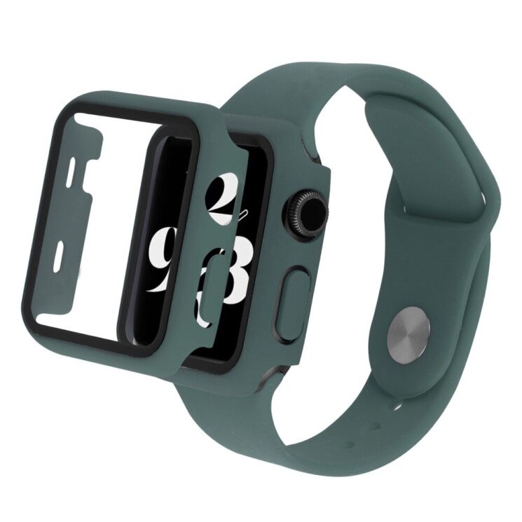 Захисний комплект Deexe Protective Kit для Apple Watch 45 mm (7 / 8 / 9 Series) - Midnight Green: фото 1 з 8