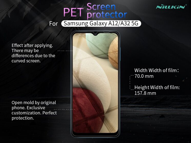 Антиблікова плівка NILLKIN Matte для Samsung Galaxy A12 (A125) / A12 Nacho (A127): фото 8 з 9