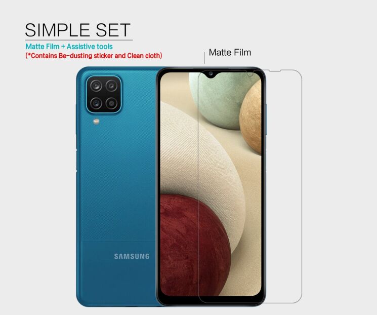 Антиблікова плівка NILLKIN Matte для Samsung Galaxy A12 (A125) / A12 Nacho (A127): фото 7 з 9