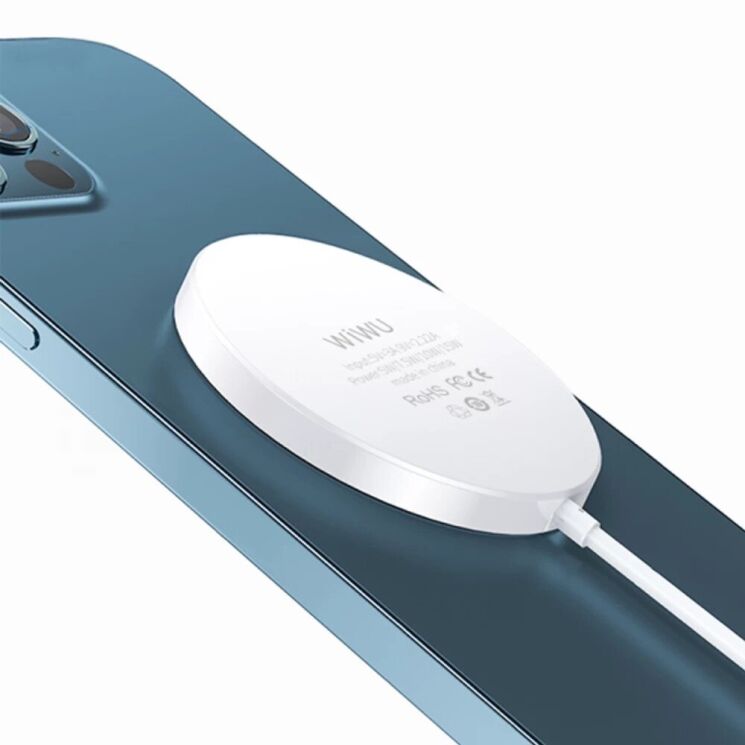 Беспроводное зарядное устройство WIWU Wi-W009 (15W) - White: фото 3 из 6