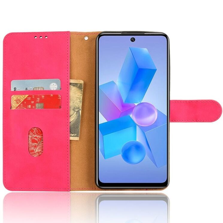 Чехол Deexe Classic Wallet для Infinix Hot 40 / 40 Pro - Rose: фото 3 из 6