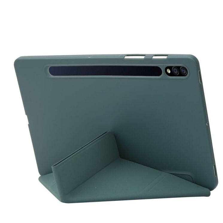 Чохол Deexe Origami Series для Samsung Galaxy Tab S9 Plus (X810/816) - Midnight Green: фото 3 з 3