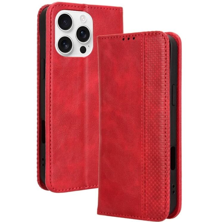 Чехол Deexe Retro Style для Apple iPhone 16 Pro - Red: фото 1 из 8
