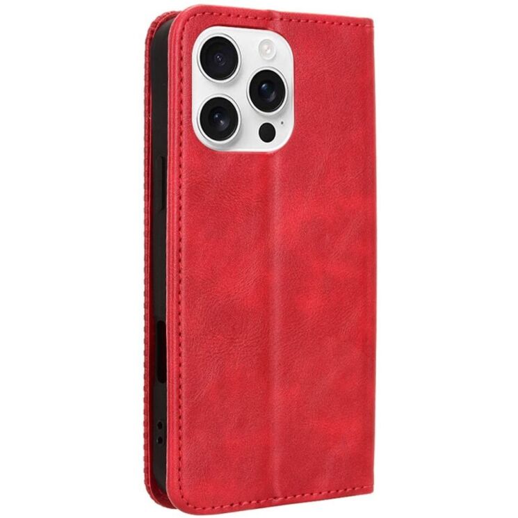 Чехол Deexe Retro Style для Apple iPhone 16 Pro - Red: фото 6 из 8